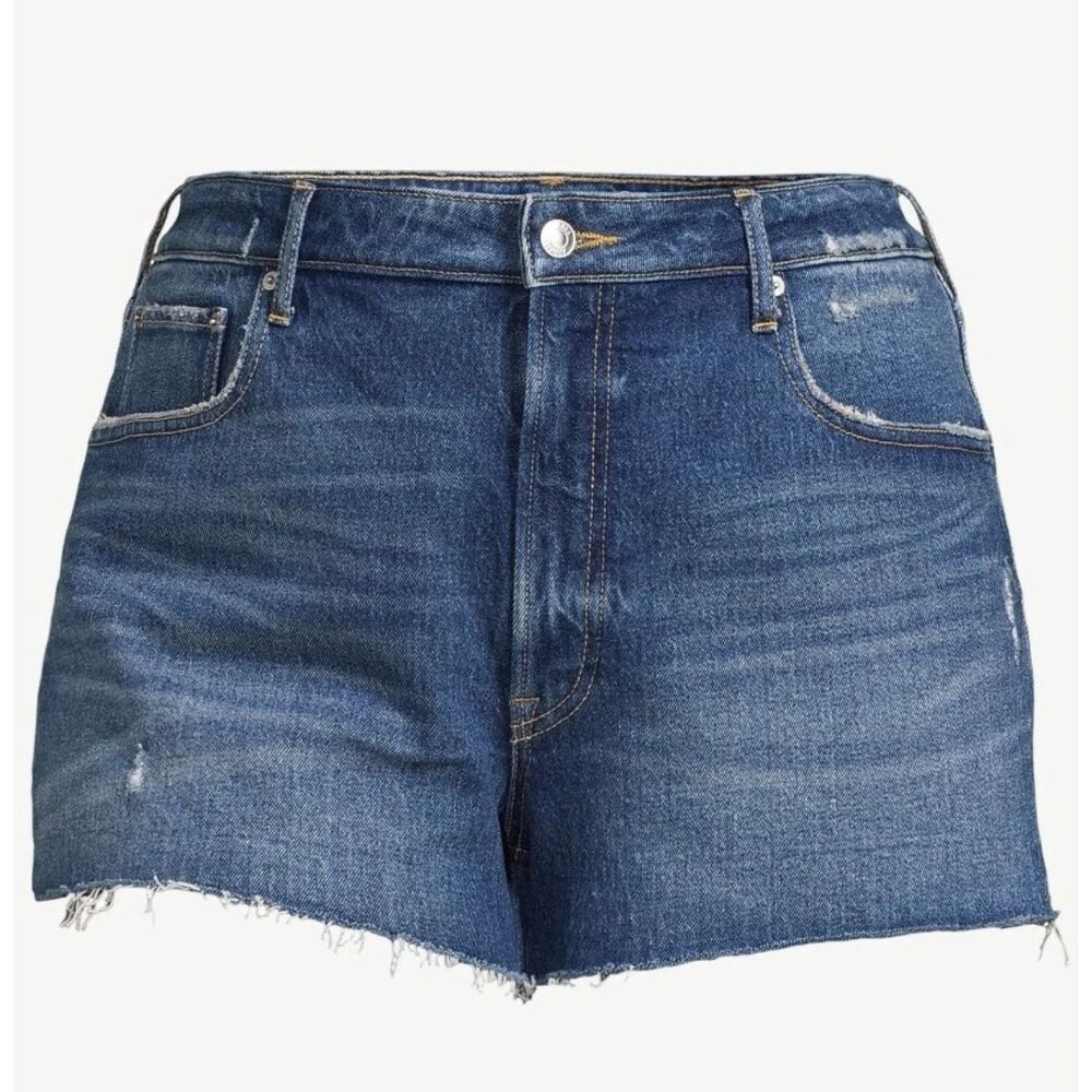 FREE ASSEMBLY Women’s Size 12 90’s Cut Off Dark Blue Denim Shorts